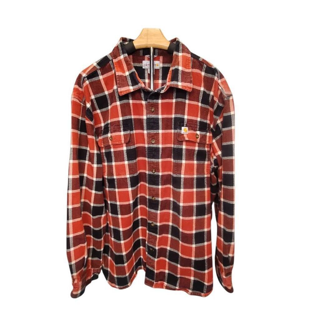 Carhartt Heavyweight Plaid Flannel Shirt Original Fit Men's 3X Heavyweight Works